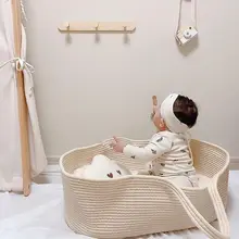 

Baby Moses Basket Sleeping and Mattress Newborn Baby Sleeping Bed Cradle Moses Basket with Stand Travel Bed Co Sleeper