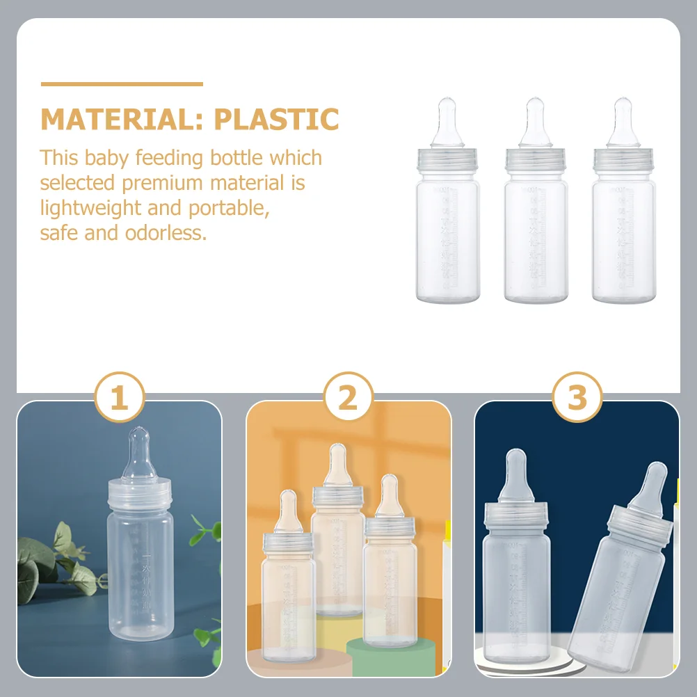 Disposable Baby Milk Bottle Newborn Feeder Portable Infant Nursing Bottle Once Off Bottles Feeding Containers 3pcs