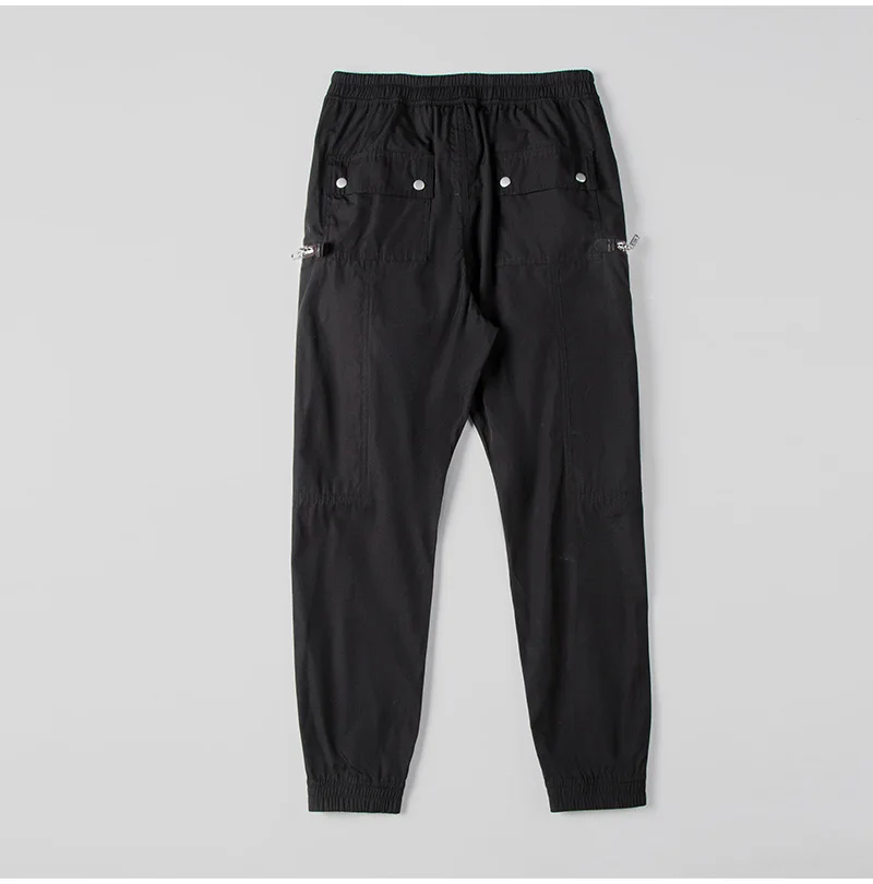 IEFB High Quality Male's Trousers Streetwear Multi Zipper Trend Men's Casual Pants Drawstring Elastic Waist Ankle-length Pants 3