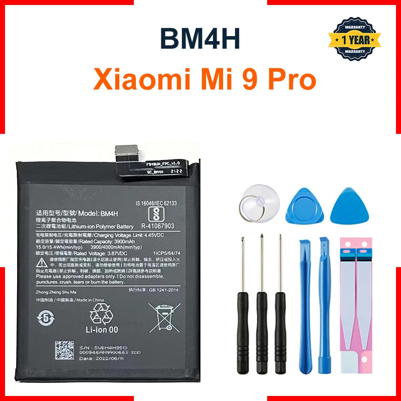 

Оригинальный аккумулятор Xiao Mi 100% BM4H 4000 мАч для Xiaomi 9 Pro Mi 9 Pro Mi9 Pro, стандартная версия, сменные батареи для телефона + Инструменты