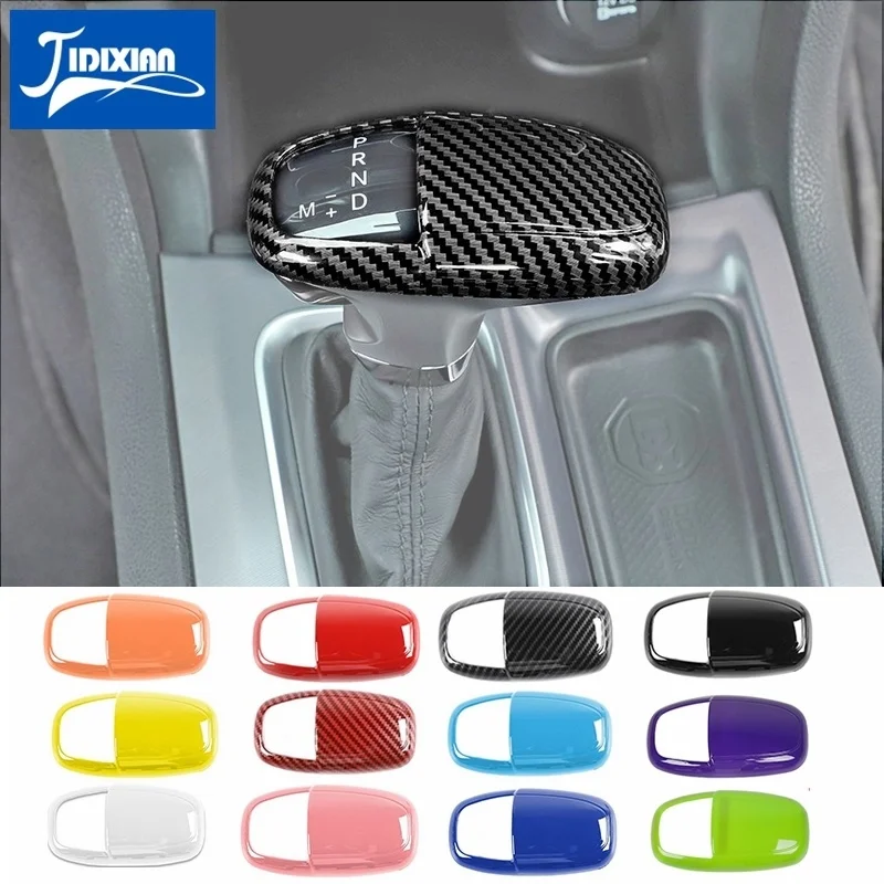 JIDIXIAN เกียร์รถเกียร์ Shift Knob หัวด้านบนตกแต่งสำหรับ Dodge Charger Challenger 2015 + สำหรับ