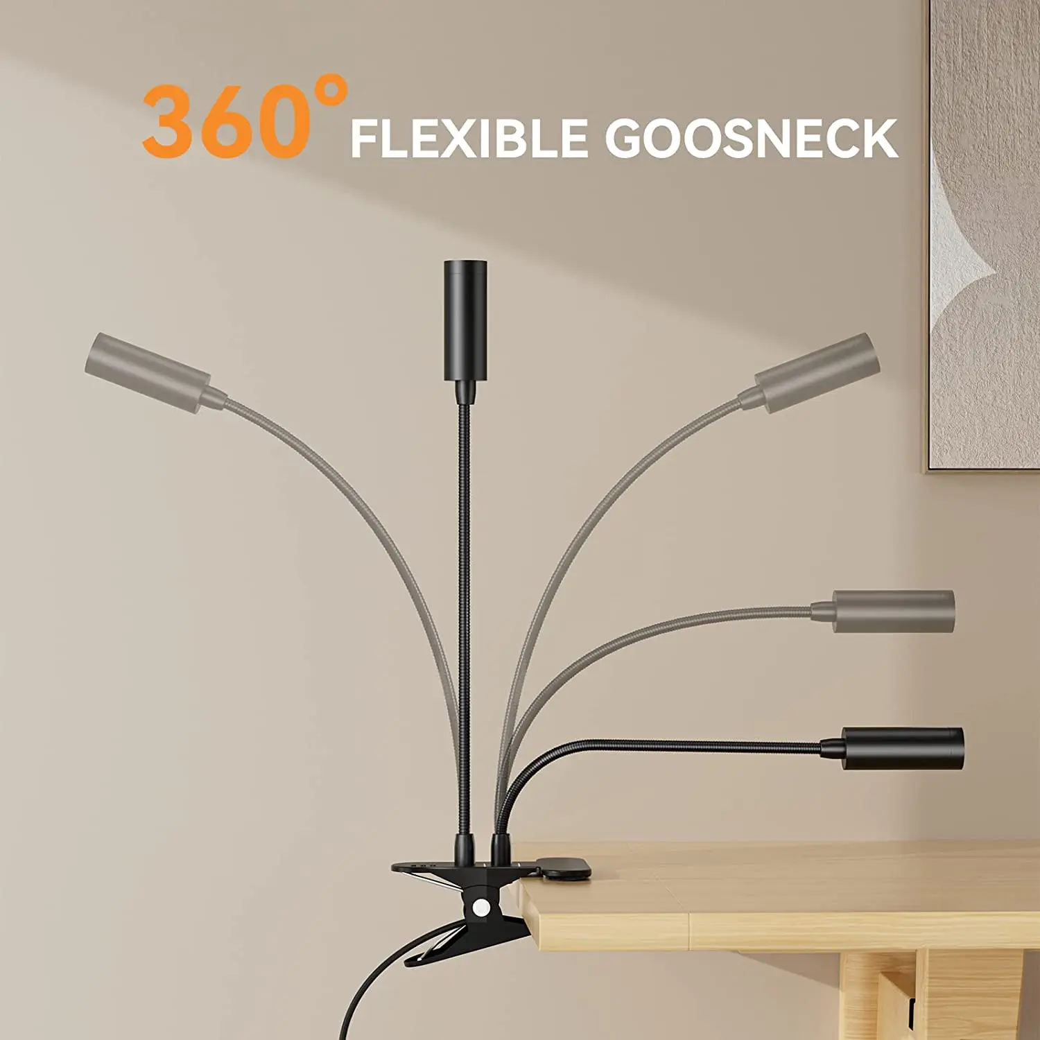 Opqpq USB Dual Gooseneck Led Lights for Microscopes Soldering 360 Adjustable Free Angle Lamp With Flexible Clip Remote Control 4
