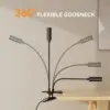 Opqpq USB Dual Gooseneck Led Lights for Microscopes Soldering 360 Adjustable Free Angle Lamp With Flexible Clip Remote Control 4