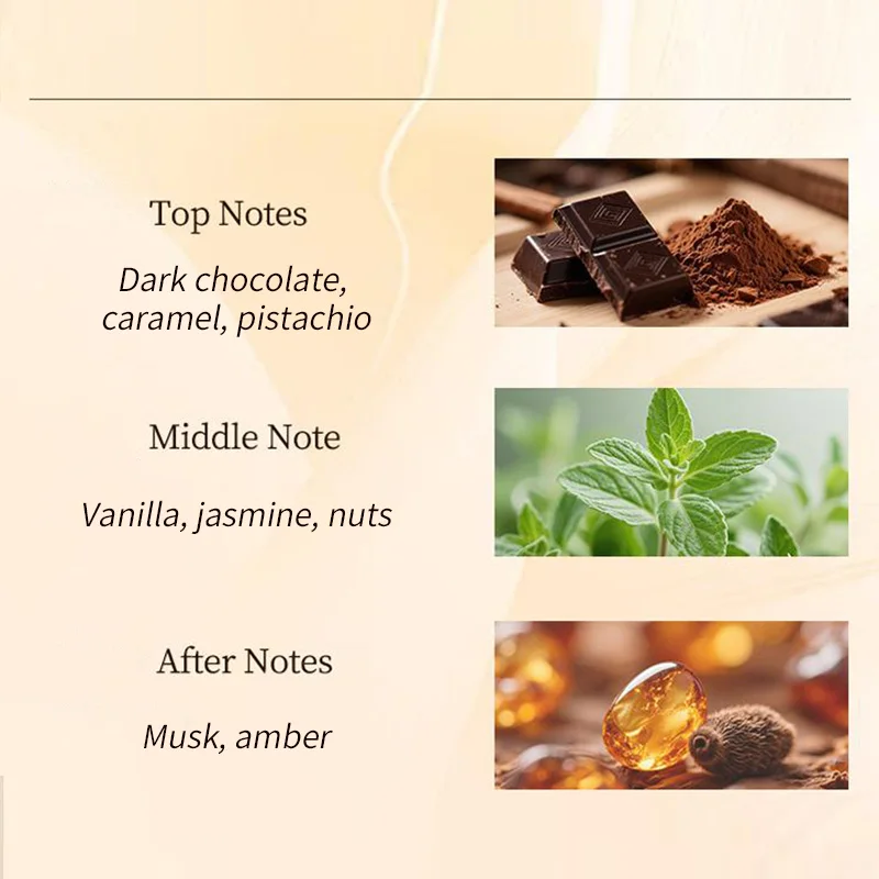 100 ml Luxe Parfum met Karamel-Vanillegeur, Gourmet Tune Eau de Parfum, Chocolade/Musk/Ambergeur, Jasmijn voor Dames_voghion.com