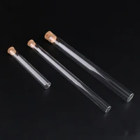 Various Sizes Transparent Glass Flat Bottom Test Tube With Cork Stoppers Empty Scented Incense Sticks Container Eco-friendly 1
