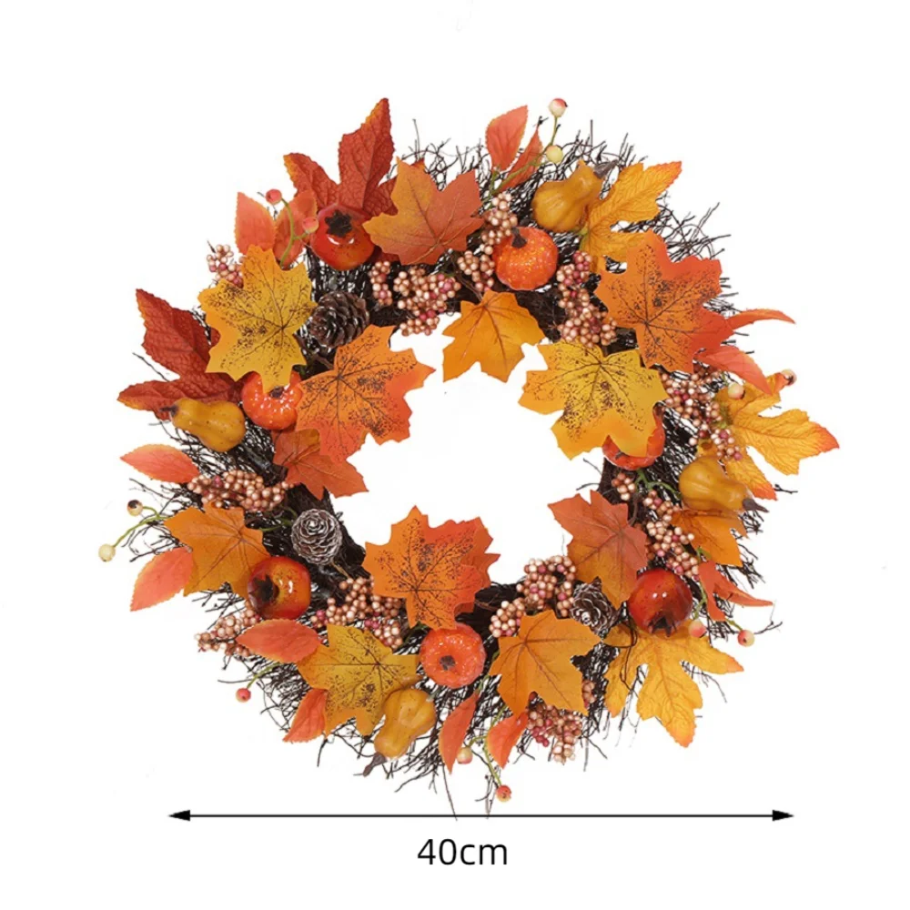 Ghirlanda Rustica Casa Perfnique Ghirlanda Autunnale Da 60 Cm, Per Porta D' ingresso, Grande Ghirlanda Rustica Per Casa