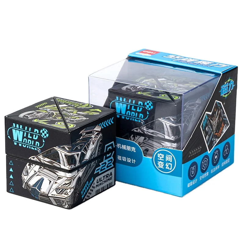 Deli YP140-5 Geometric space Magic Cube students fashion cartoon Magic Cube Children's educational toys 96pcs per carton set