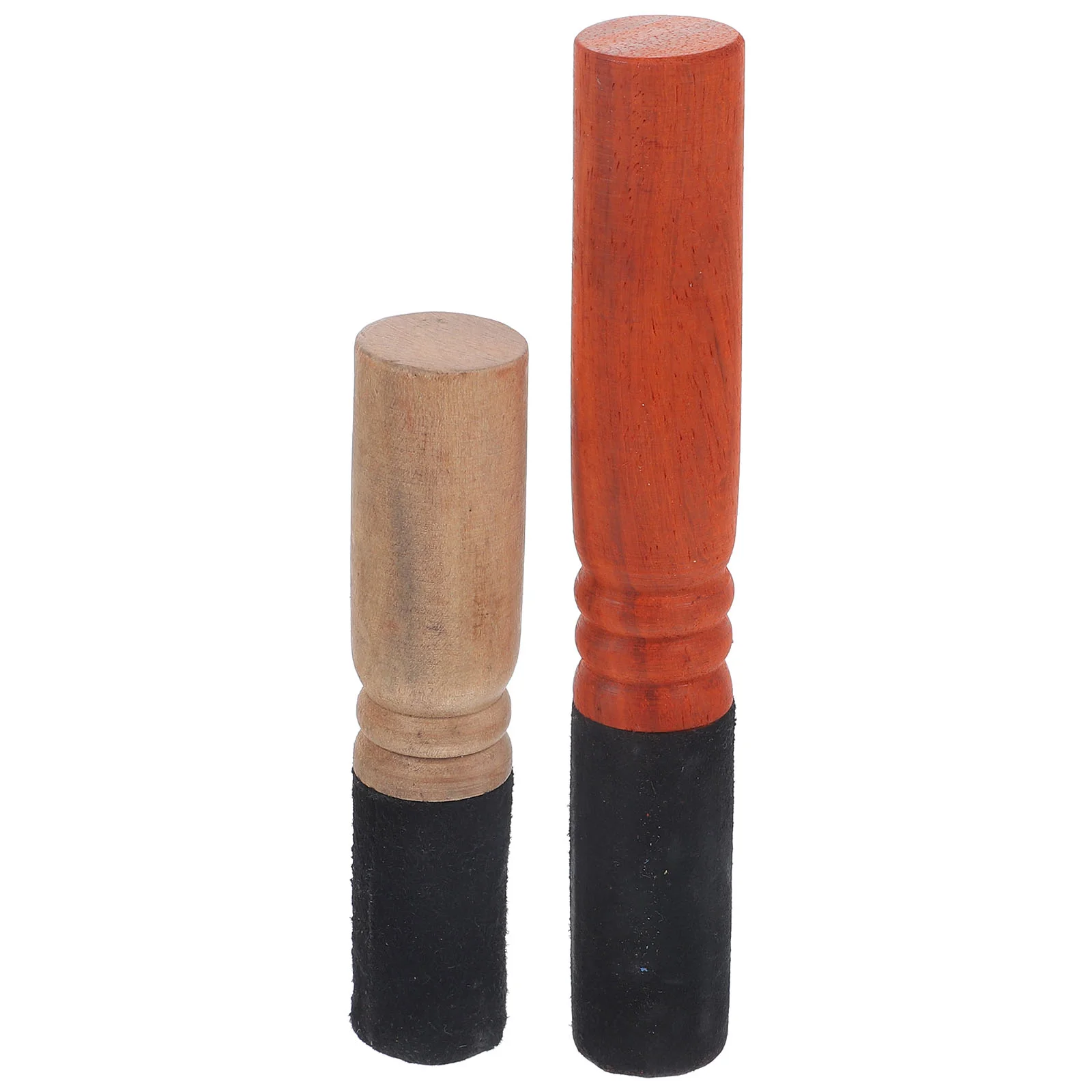 2 Pezzi Knock Stick Sound Bowl Wood Singing Mallet Buddha Rod Striker Per