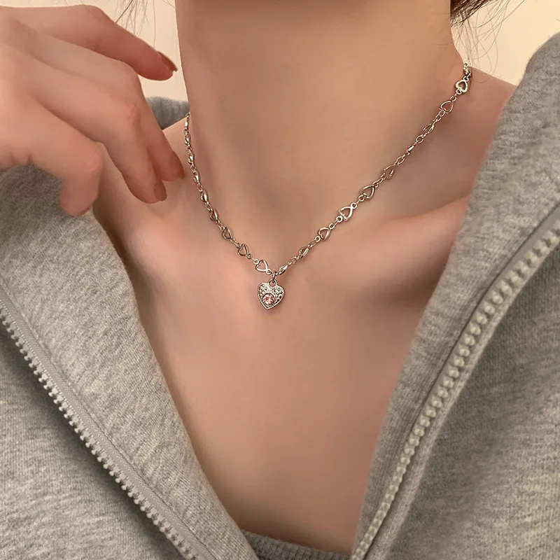 Korean Wave New Style SUGA with The Same Green Square Necklace Natural  Stone Titanium Steel Necklace INS Fashionable Jewelry