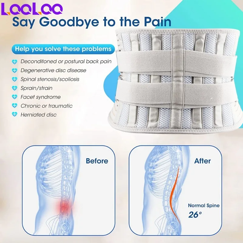Brace Support Belt for Back Pain 1Pcs Basketball Football Volleyball Adjustable Support Straps with Lumbar Pad for Men & Women back brace,lumbar support belt,waist support belt,back support belt