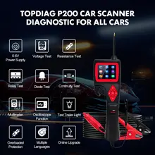 Topdiag P200 자동차 전기 회로 테스터, 자동차 전원 프로브 배터리 테스터, 9-30V 인젝터 활성화 자동 진단 도구