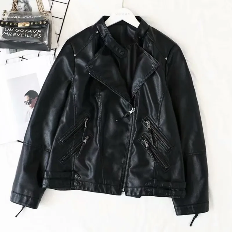 2023-autumn-women-stylish-biker-leather-jacket-plus-size-casual-clothing-long-sleeve-handsome-motorcycle-coat-curve-outwear