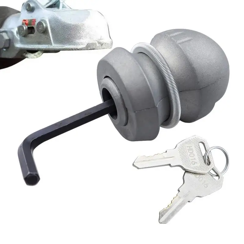 antitheft trailer hitch lock trailer coupler padlock trailer hitch coupler lock hook lock tongue connector zinc alloy lockstitch Trailer Ball Lock Universal Hitch Connector Ball Lock Zinc Alloy Connection Supplies For Boats Caravans And Trailers