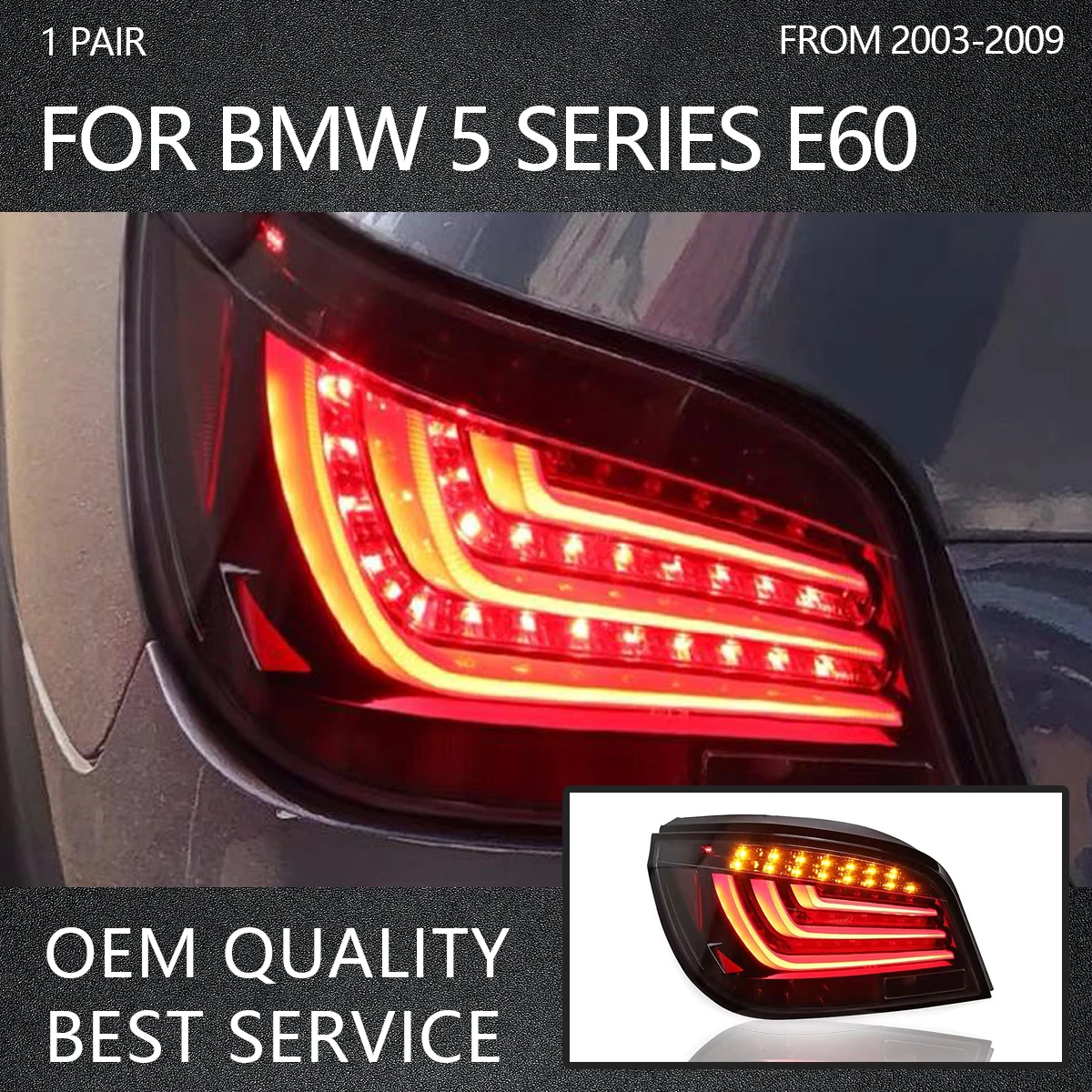 

Задний фонарь для BMW 5 series E60 520i 523i 525i 528i 2003-2009, аксессуары для тюнинга, анимационные ходовые огни