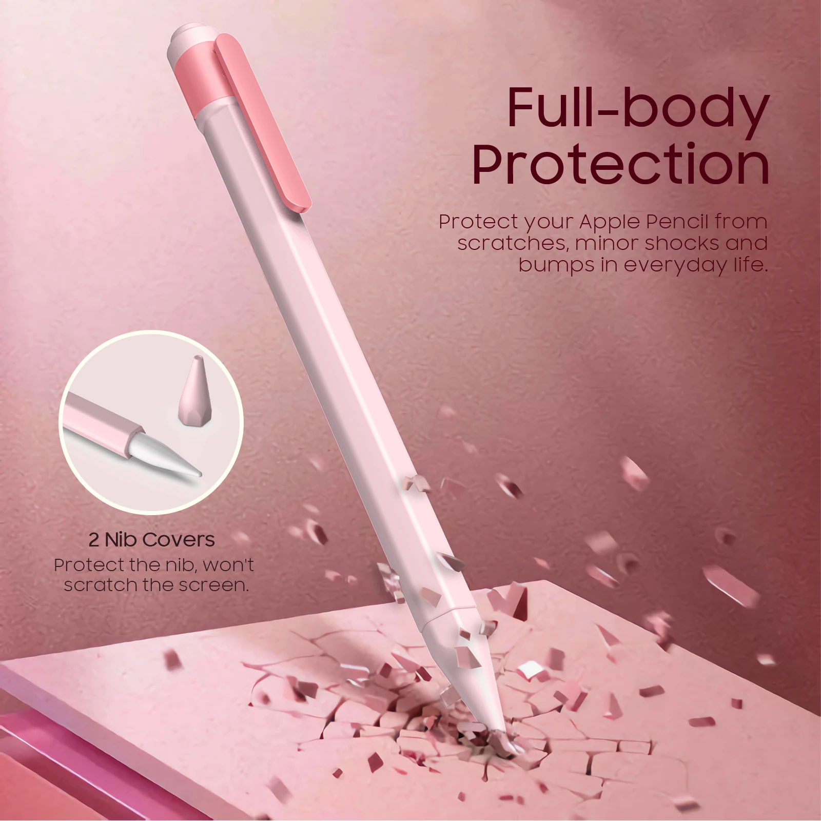 Tpe Rubber Case Capa Protetora para Apple Pencil Tablet de 2ª Geração Stylus de Toque Portátil Pen Pouch - Imagem 3