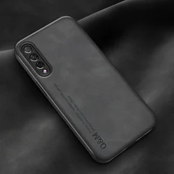 Luxury Magnetic Leather Phone Case - Premium Silicone Cover for Honor 9X Premium (Dark Gray)