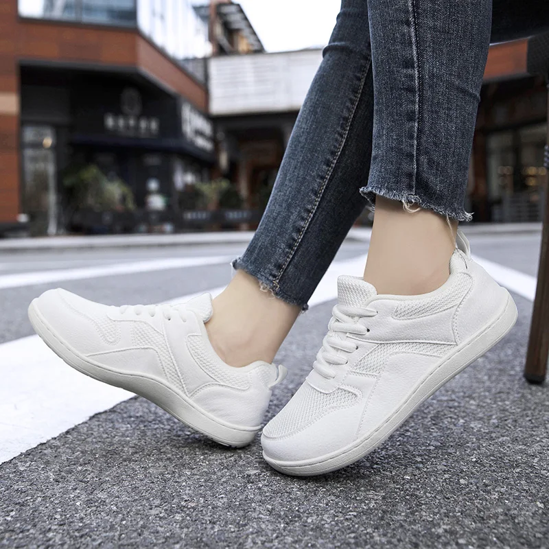 New Classic Wide Toe Casual Shoes Breathable Comfortable Women Minimalist Shoe Soft Sole Outdoor Walking Flats Loafers Size 42 6