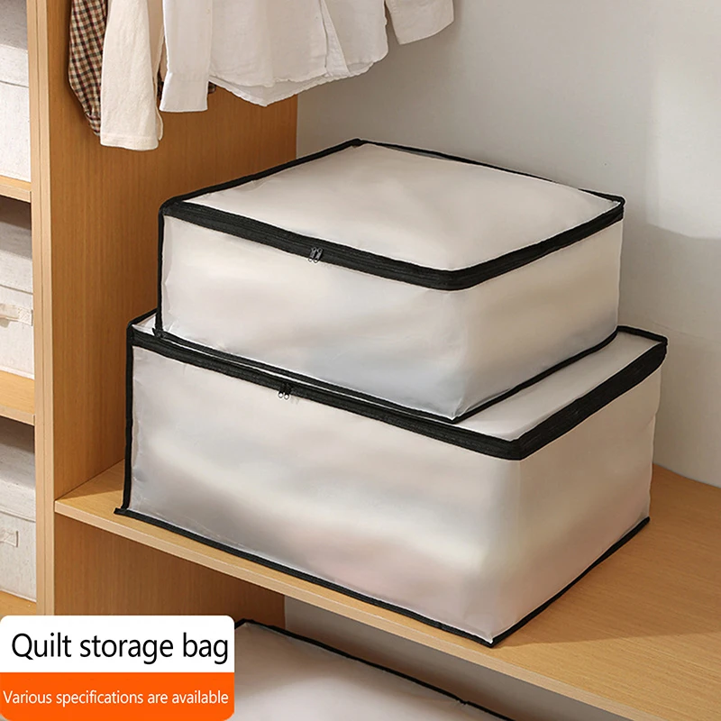 Clothes Cotton Quilt Storage Bag Large Capacity Transparent Quilt Organization Box PEVA Dust Proof Moving House Packaging Bag 5