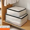 Clothes Cotton Quilt Storage Bag Large Capacity Transparent Quilt Organization Box PEVA Dust Proof Moving House Packaging Bag 5