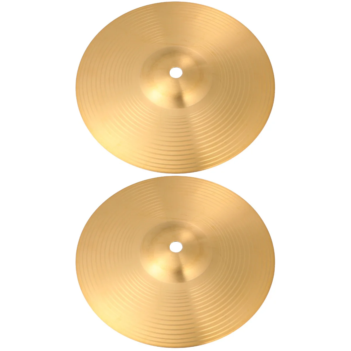 

2pcs 8 Inch Brass Crash Ride Hi-hat Cymbals Brass Cymbal for Players Beginners Percussion Instrument (Golden)