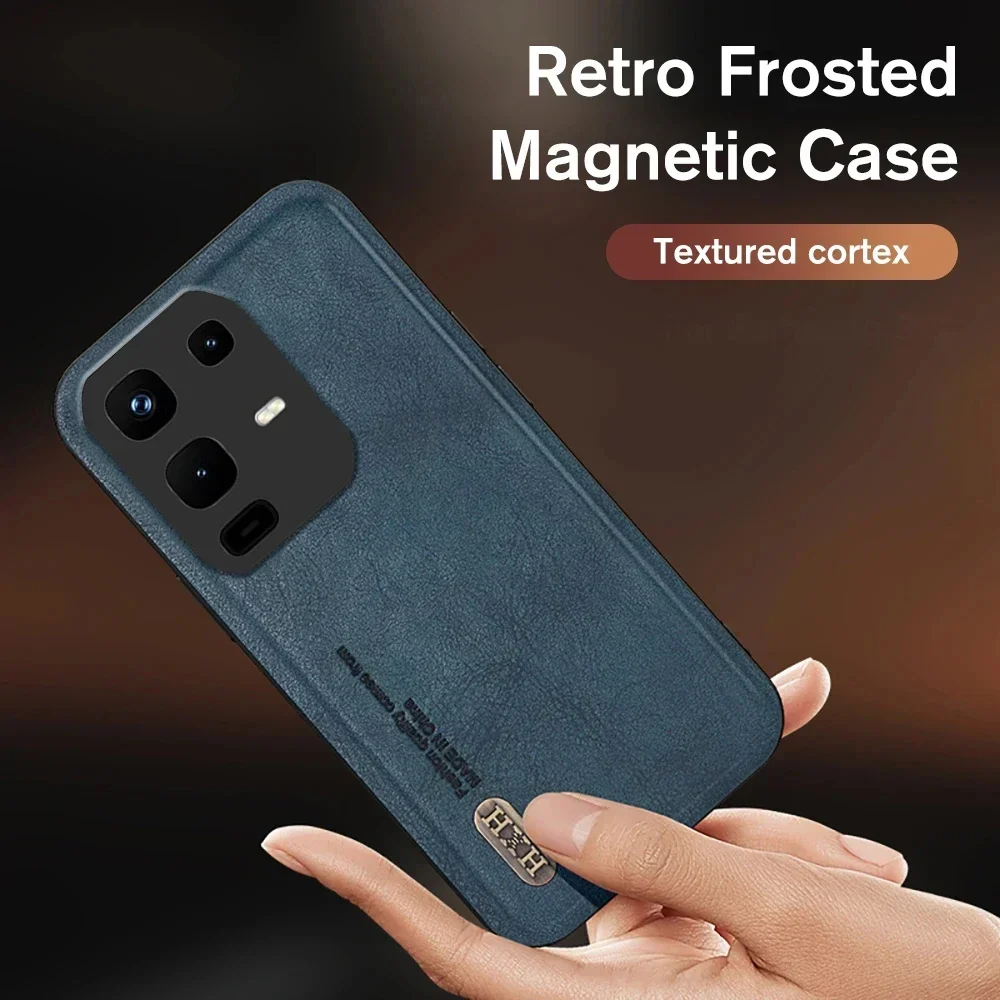 Magnetic Car Holder Leather Phone Case with Soft Back Cover