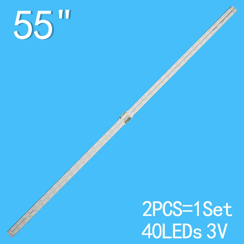 LED Backlight Strip 40lamps For UN55TU850DF UN55TU8500 UE55TU8505 V0T8-550SM0-R0 BN96-50379A LM41-00852A CY-NT055HGAV1H 6v led backlight strip for ue55nu7100 ue55nu7300 bn96 46033a 45913a bn61 15485a aot 55 nu7300 nu7100 lm41 00566a 00613a