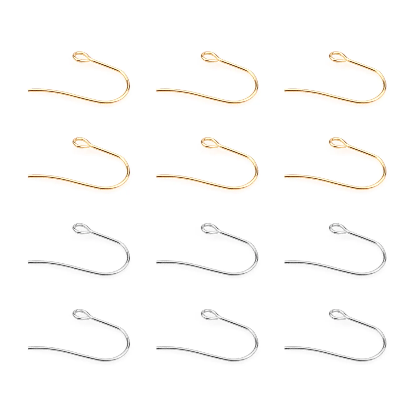 50pcs Stainless Steel Earwire Earrings Hooks Base for Earrings Ear Jewelry Making DIY Findings Accessories