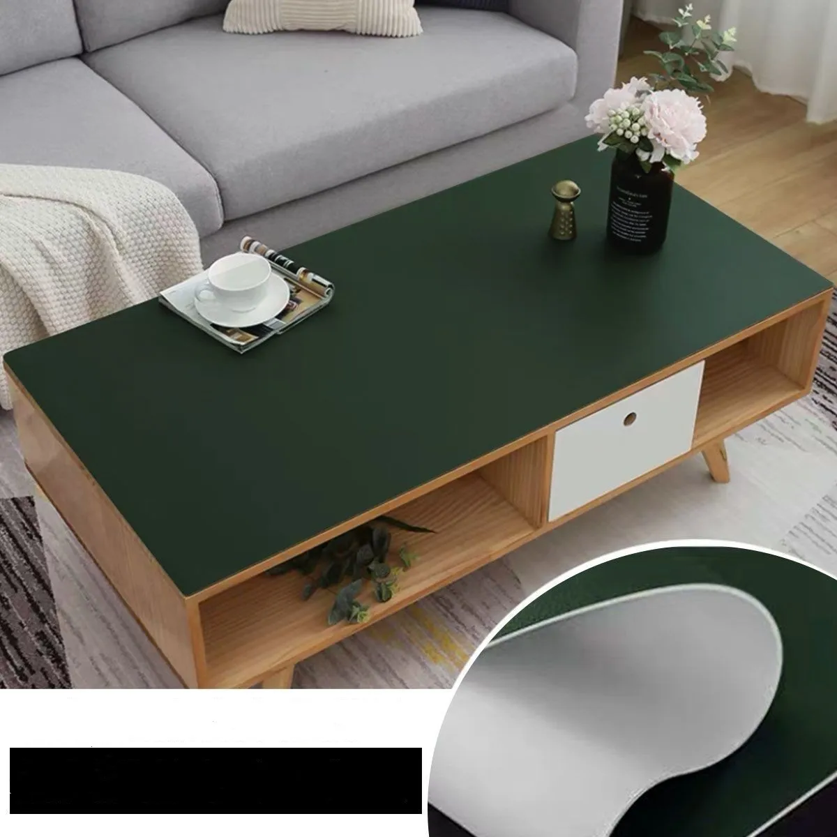 40x80CM Dual-Sided Desk Pad PVC Leather Large Mouse Mat for Office Home Desk Protector Non-Slip Waterproof Easy Clean 5