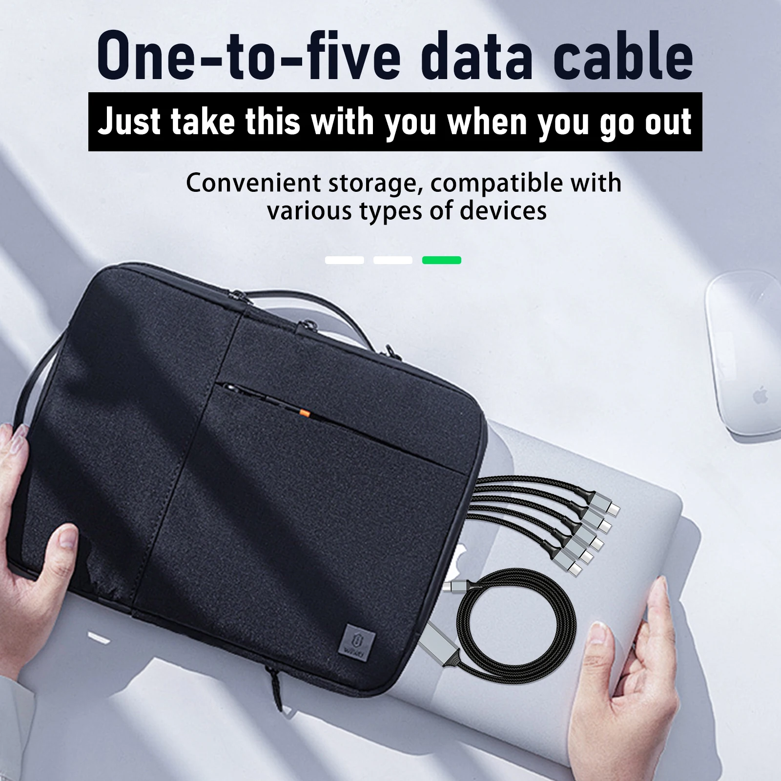 Universal 3-in-1 USB C Multi Fast Charging Cable with Multiple Connectors