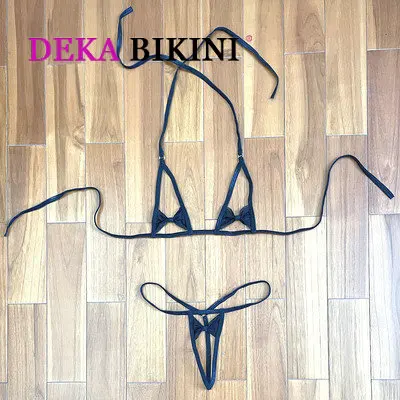 DEKA Erotic Lingerie Swimwear Extreme Mini Micro Bikini Set Sexy Butterfly Open Crotch Underwear Bathingsuit Nightwear Swimsuit