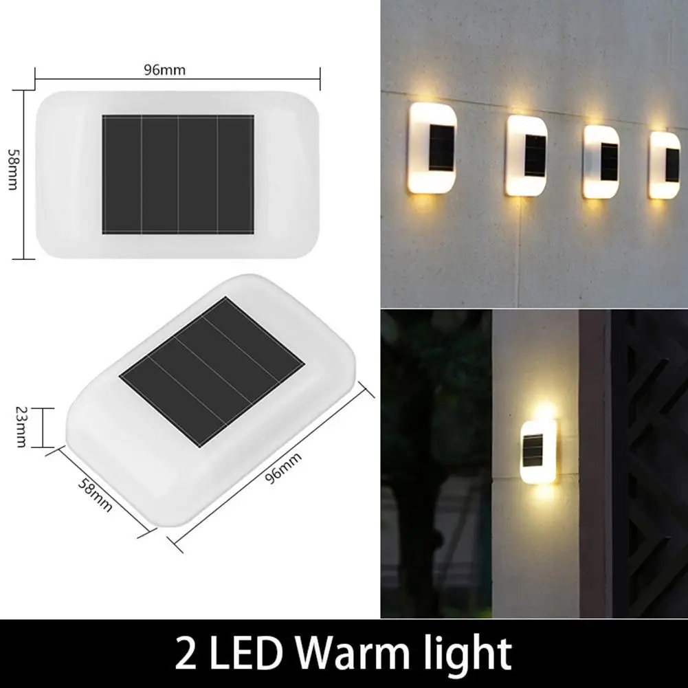 4pcs Solar Wall Lamp Outdoor Waterproof Night Light For Garden Courtyards Parks Balcony Landscape Decoration