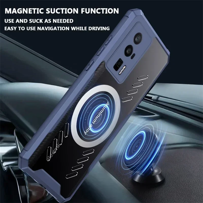 Per Redmi K70 K70E K60 K50 K50i K40 K40S Gaming Ultra Pro Plus Graphene Game Dissipazione del calore Custodia per PC Bumper Casing Shell_voghion.com