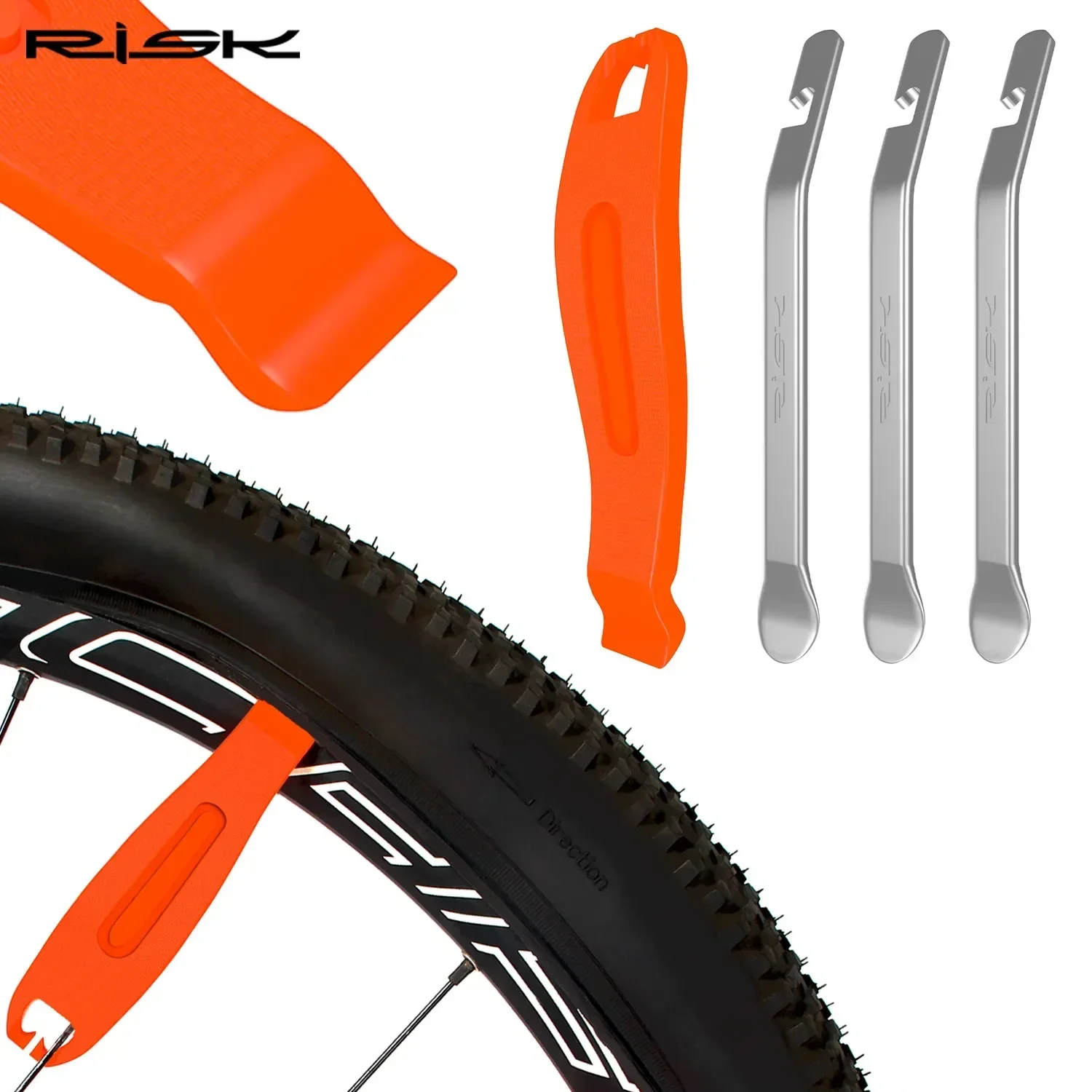 

RISK Bicycle Tyre Remover Tool MTB Road Bike Tire Steel metal pry bar Plastic wheel tire strip Repair Tools Accessories