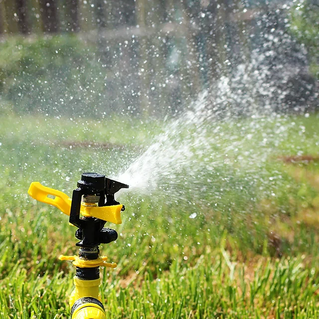 Adjustable Rocker Impact Sprinkler, 360° Rotary Watering Nozzle for Lawn, Garden, Agriculture Irrigation