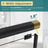 Frameless Sliding Shower Door,Bathroom Sliding Door with 1/4'' Clear Glass, Black Hardware Double Sliding Glass Shower Enclosure 3