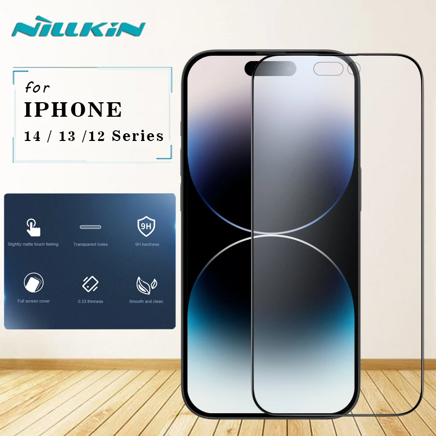 

Стекло Nillkin FogMirror для Iphone 12 13 14 Plus Pro Max Mini, полное покрытие, матовое закаленное стекло, защита экрана от отпечатков пальцев