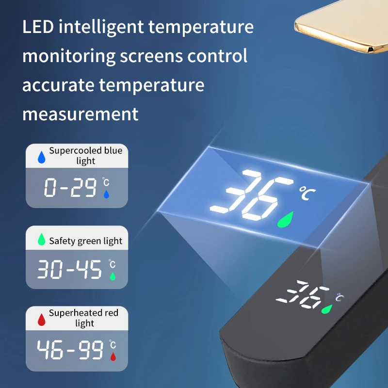 Digital Basin Faucet Touch Button Hot Cold Water Temperature LED Black Gold Washbasin Bathroom Smart Mixer Valve Tap Accessories