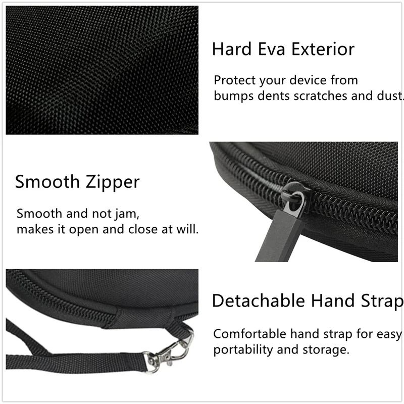 Nylon EVA Hard Shell Mouse Bag Black Grey Travel Accessory