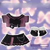 20cm baby clothes dark purple school uniform set cotton doll clothes three piece set doll doll doll changing 1