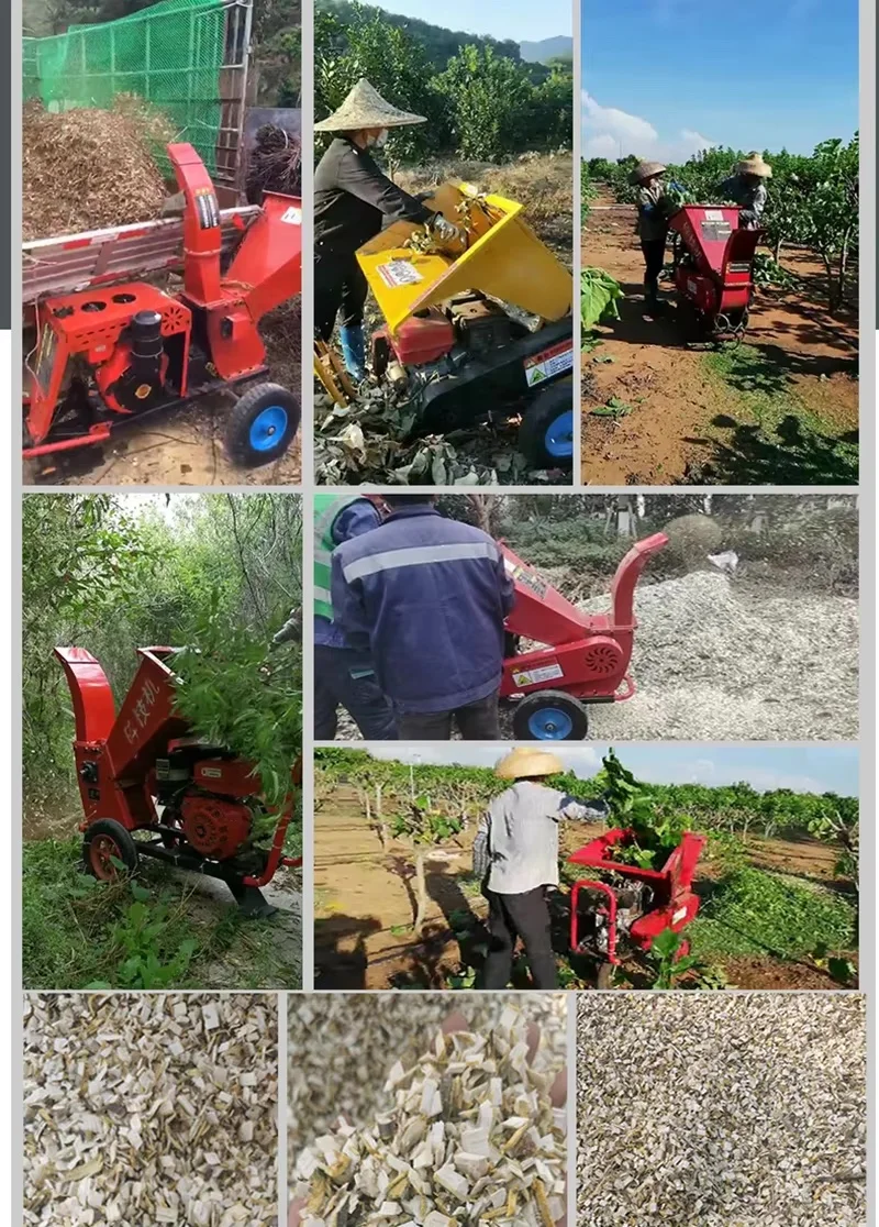 Factory Price Orchard Branch Crusher Garden Agricultural Machinery Mobile Crusher Diesel Branch Shredder Gasoline Wood Shredder 4