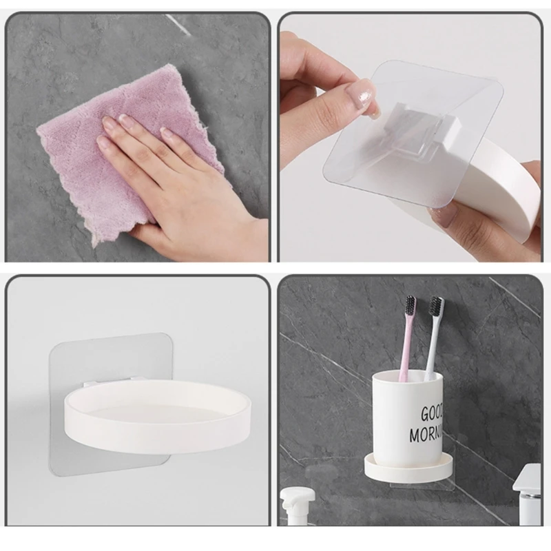 Waterproof Storage Rack Liquid Soap Dispenser Holder Wall Mount Bathroom Shelf 3