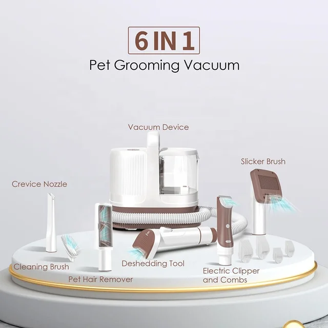 Smart Pet Grooming Tool - Dog & Cat Hair Clippers with Multi-Function Electric Shaver and Vacuum for Dual-Purpose Pet Care 2
