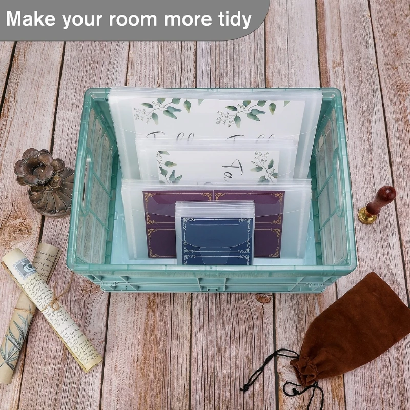 10Pcs Clear PVC Storage Pockets & 10 Magnet Sheets, Die Cuts Stamps Storage Pockets for Cutting Dies Stencil Card Making