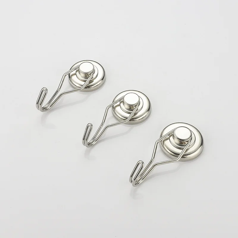 Description Picture 2 of item360 Degrees Rotating Magnetic Hook Strong Power Hooks Magnet Super Punch-free Self-adhesive Key Hanger Wall Hook