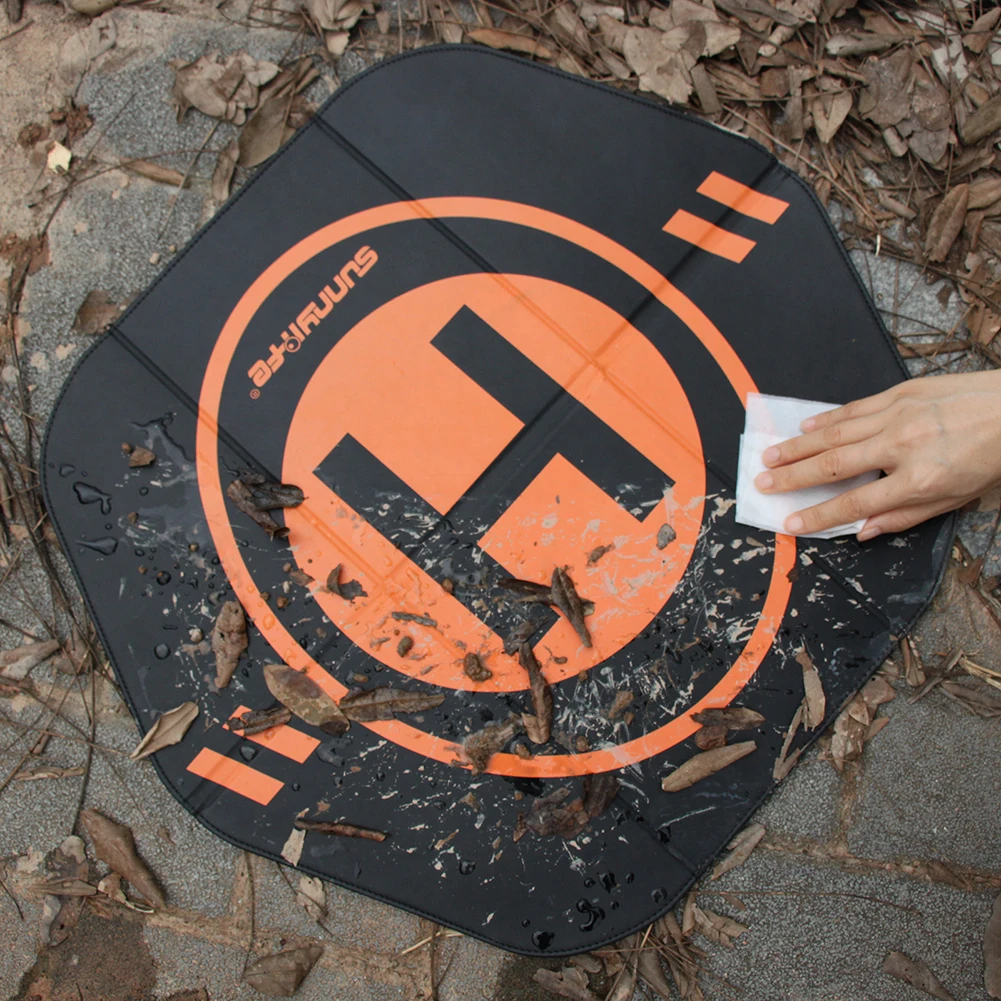 55cm Universal Foldable Landing Pads For Dji Mini Se Drone Hexagonal Folding Leather Apron Double-Sided Waterproof Landing Pad﻿
