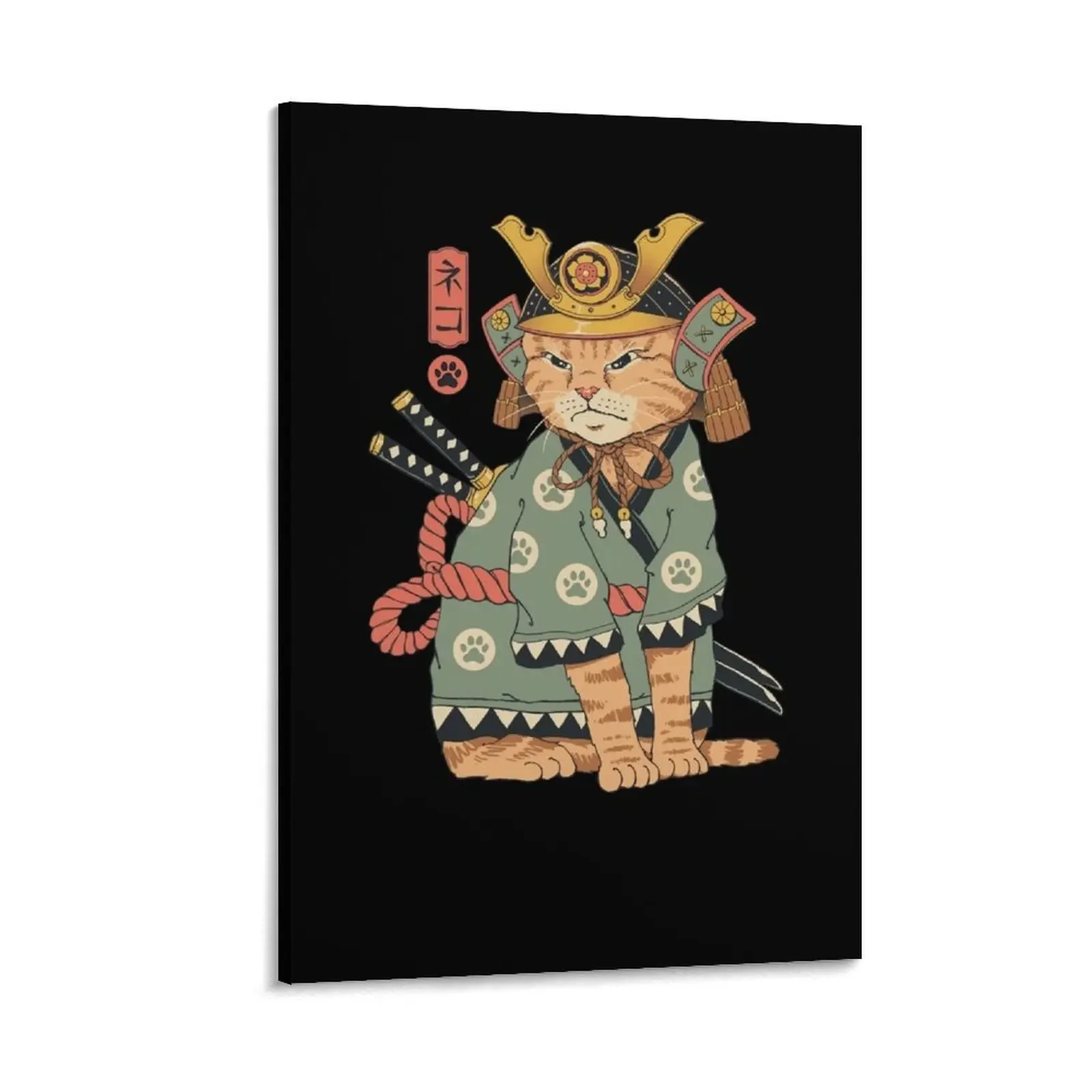 

Neko Samurai Canvas Painting aesthetic room decoration japanese room decor bedroom decoration home decoration luxury
