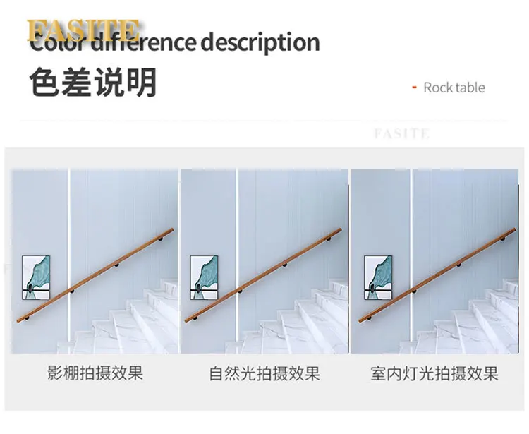 Description Picture 6 of itemCustomized Stair Handrail Wall Solid Wood Indoor Villa Attic Corridor Wooden Railing Kindergarten Children Wooden HandrailSimple