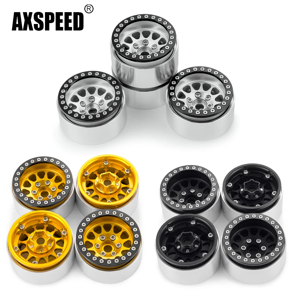 Rc Rims Deep AXSPEED 1.9inch Aluminum Alloy Beadlock Wheel Rims Deep Dish Negative ...