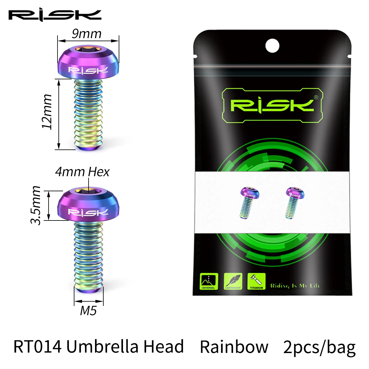 RISK M5x12mm Ti Bicycle Water Bottle Cage Bolt Titanium Bike Bottle Holder Screw Cycling Accessories bicycle water bottle cage,bicycle bottle holder,water bottle holder,bicycle bottle cage screws