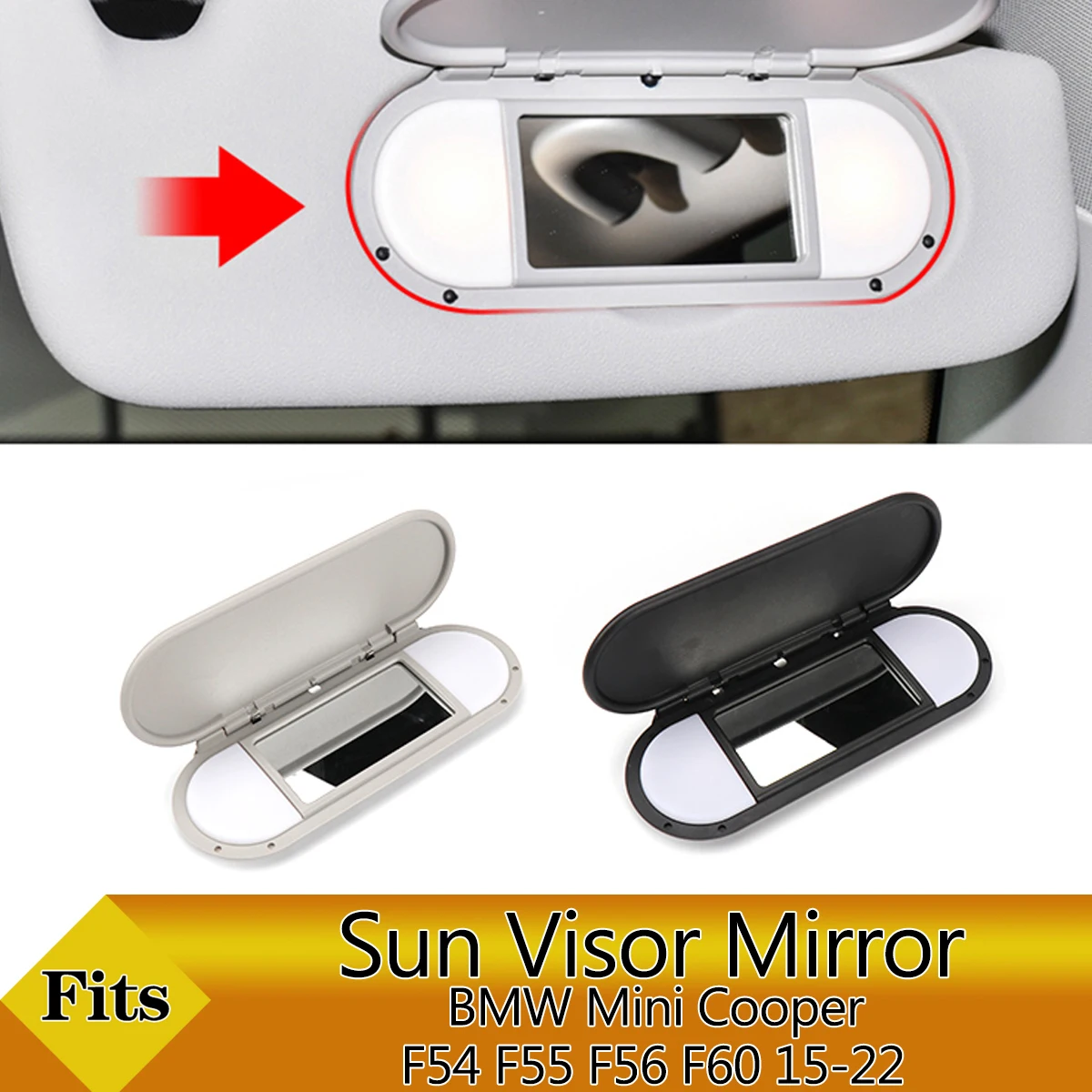 Car Sun Visor Mirror Cover Sunshade Makeup Mirror Cover Accessories